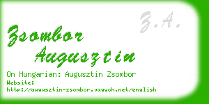 zsombor augusztin business card